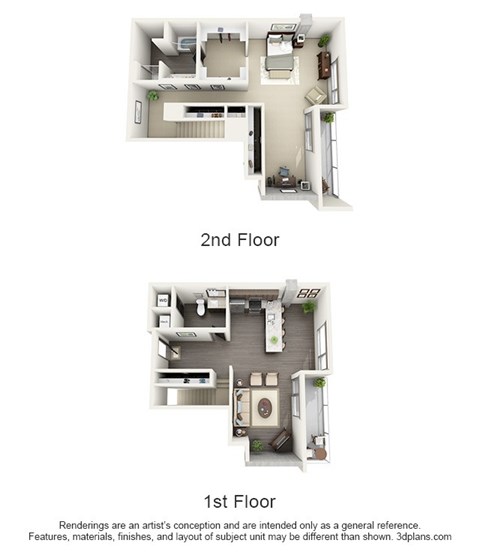 Floor plan for 1 bed, 1 bath, 1641 sqft